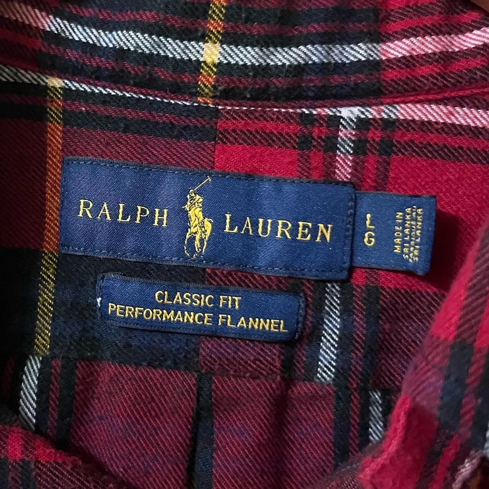 Ralph Lauren Red and Green Plaid Shirt - Picture 4 of 6
